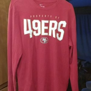 San Francisco 49ers Nike dri fit long sleeve t-shirt Large